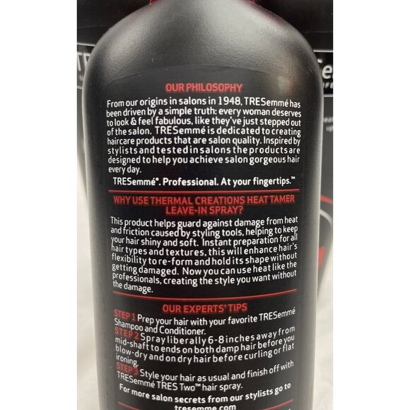 TRESemme Thermal Creations Heat Tamer Leave In Spray Anti Heat Damage  4 Pack - Picture 4 of 5